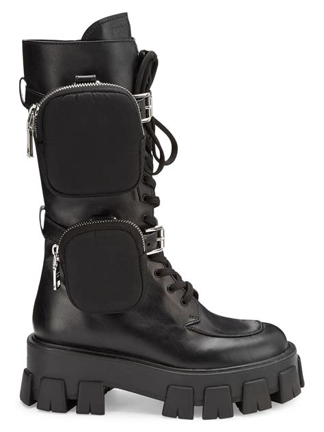 Prada combat boots